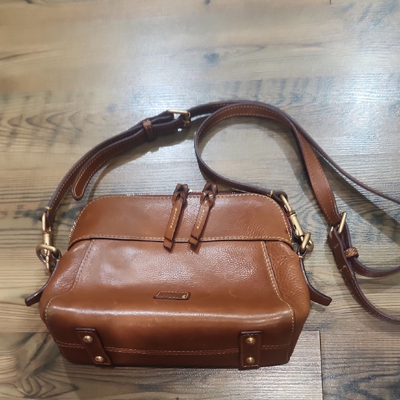 Dooney Bourke Florentine Cameron Crossbody Chestnut Soft Leather Dome Old Money - Picture 2 of 11